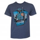 Star Wars The Empire Strikes Back Boba Fett Tee Shirt Blue