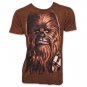 Star Wars Big Chewbacca Face T Shirt Brown