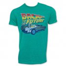 Back To The Future Turquoise DeLorean T-Shirt Green