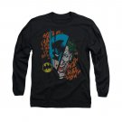 Batman Broken Visage Long Sleeve T-Shirt Black