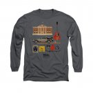 Back To The Future Items Long Sleeve T-Shirt Gray