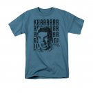 Star Trek Kirk Khan Yell Tee Shirt Blue