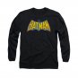 Batman Neon Distress Logo Long Sleeve T-Shirt Black