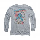 Superman Mad At Rocks Long Sleeve T-Shirt Gray