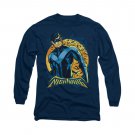 Batman Nightwing Moon Long Sleeve T-Shirt Blue