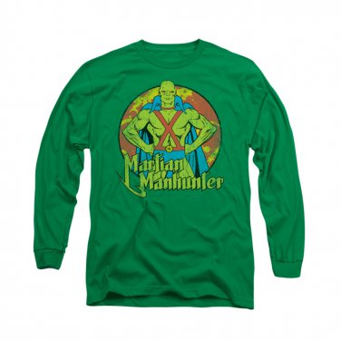 Martian Manhunter Circle Long Sleeve T-Shirt Green