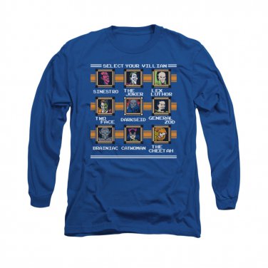 DC Comics Villains Stage Select Long Sleeve T-Shirt Blue