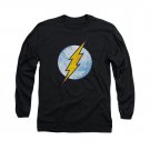 The Flash Neon Distress Logo Long Sleeve T-Shirt Black