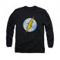 The Flash Neon Distress Logo Long Sleeve T-Shirt Black