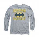 Batman Dark Knight Jersey Style Long Sleeve T-Shirt Gray