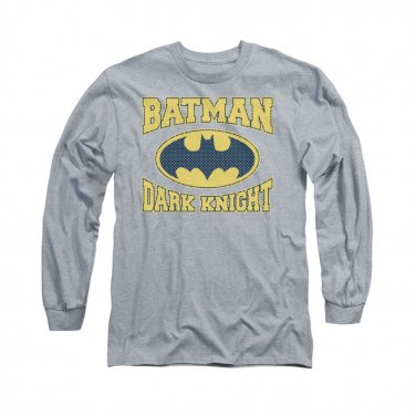 Batman Dark Knight Jersey Style Long Sleeve T-Shirt Gray