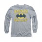Batman Dark Knight Jersey Style Long Sleeve T-Shirt Gray