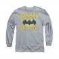 Batman Dark Knight Jersey Style Long Sleeve T-Shirt Gray
