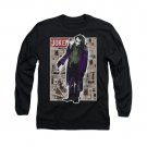 Batman Dark Knight Joker Funny Pages Long Sleeve T-Shirt Black