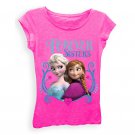 Disney Frozen Forever Sisters Girls 7-16 Tee Shirt Pink