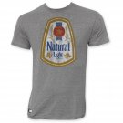 Natural Light Men's Vintage Logo Pop Top T-Shirt Gray