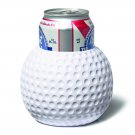 Golf Ball Foam Beer Koozie White