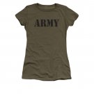 US Army Classic Logo Juniors T-Shirt Green
