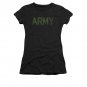 US Army Type Logo Juniors T-Shirt Black