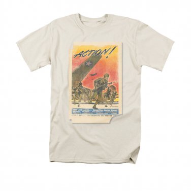 US Army Action Poster T-Shirt Off White
