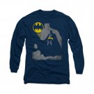 Batman Bat Knockout Long Sleeve T-Shirt Blue