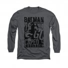 Batman Caped Crusader Long Sleeve T-Shirt Gray