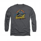 Batman Rough Distres Long Sleeve T-Shirt Gray