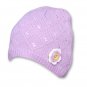 Coors Light Logo Flower Knit Hat Winter Ladies Beanie Purple