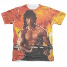 Rambo First Blood II Fire Sublimation T-Shirt White