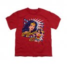Wonder Woman Pop Art Youth Unisex T-Shirt Red