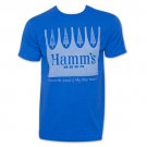 Hamm's Men's Crown Beer Tee Shirt Blue