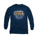 Justice League Storm Logo Long Sleeve T-Shirt Blue