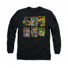 Superman Comic Covers Long Sleeve T-Shirt Black
