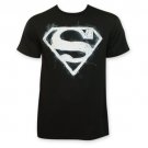 Superman Men's Chalk Tee Shirt Black