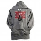 Miller High Life Beer Bottle Pouch Holder Atheltic Hoodie Sweatshirt Gray