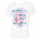 Budweiser Men's World Renowned Vintage T-Shirt White