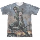Green Arrow Rain Sublimation T-Shirt White