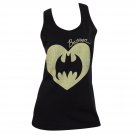 Batman Heart Womens Tank Top Black