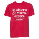Maker's Mark Whiskey Logo T-Shirt Red