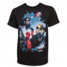 Marvel Men's Wolverine Captain America Deadpool Group T-Shirt Black