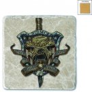 Once And Always Marine Stone Coaster Beige