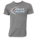Bud Light Men's's Faded Logo Pop Top T-Shirt Gray