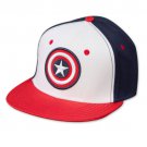 Captain America Star Logo Flat Brim Hat White