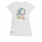 Wonder Woman Scroll Juniors T-Shirt White