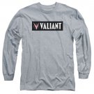 Valiant Horizontal Logo Long Sleeve T-Shirt Gray