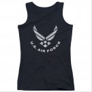 US Air Force Logo Juniors Tank Top Black