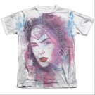 Batman v Superman Wonder Woman Watercolor Sublimation T-Shirt White