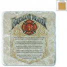 Fire Fighter's Prayer Stone Coaster Beige