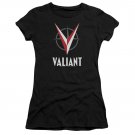 Valiant Logo Juniors T-Shirt Black