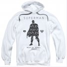 Superman Paisley Silhouette Pullover Hoodie White